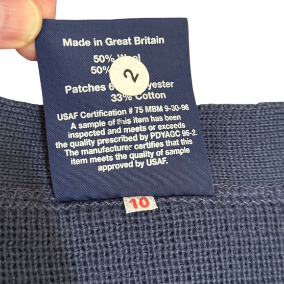 Military Equipment Corporation Cardigan Sweater Size 44R Blue Never Worn USAF - Picture 6 of 8